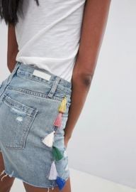 Blank NYC Boyfriend Denim festival Shorts with Tassles at asos com at Asos